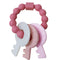 Baby Teething Keys Toys for 3 to 12 Months, Soft & Raised Texture Teether Toys for Baby Girl, BPA Free (Pink)