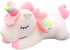 Unicorn Stuffed Animal, Soft Plush Hugging Pillow Toy for Kids, White, 19.6 in