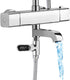 Lcarege 5~85C 360 Digital Shower Thermometer Digital Thermometer, with Rotating LED Water Meter Shower Water