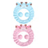 2pcs Baby Shower Cap, Toddler Bath Visor, Silicone Shampoo Cap, Hair Washing Hat for Kids, Baby Bath Cap (Blue + Red)