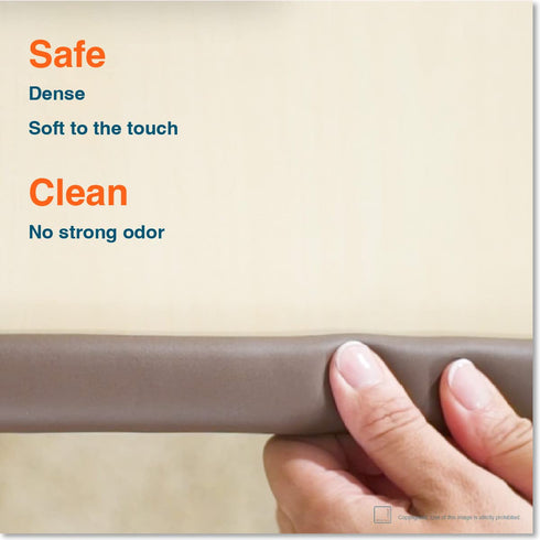 Roving Cove HeftyFit Edge Protector for Baby Proofing, Heavy-Duty Soft Rubber Foam Furniture Edge Bumper Guards