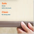 Roving Cove HeftyFit Edge Protector for Baby Proofing (6ft Large Edge Only) - Heavy-Duty Soft Rubber Foam Furniture