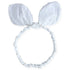 RQJ Baby Girls Rabbit Headband, Bunny Ear Headwear, Kids Hair Band Headwrap (White)