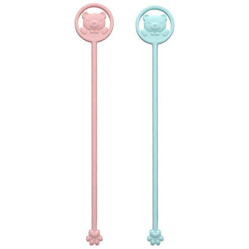 Psdndeww Convenient Baby Milk Powder Stirrer Lovely Stir Stick Mixing Rod with Over-Heat Reminding Silicone Mixing