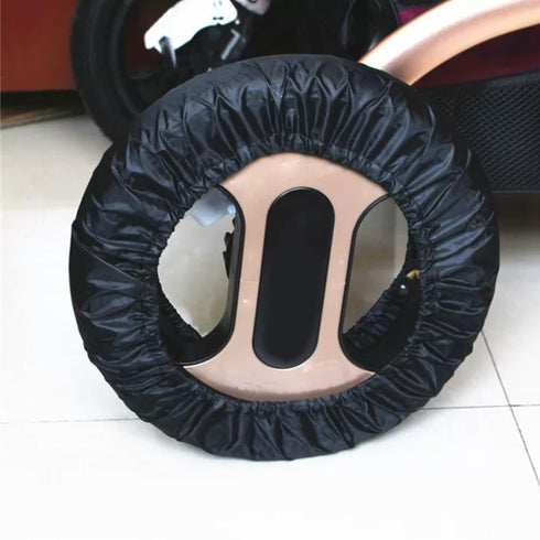 2 Baby Stroller Wheel Cover - Noise Reducing & Anti-Scratch Cart Wheel Tire Protectors Accessories, Pcs (L)