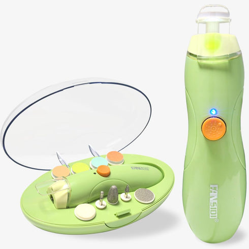 Rechargeable Baby Nail Trimmer, FANSIDI Electric Nail File with 13 Replacement Pads for Newborn Infant Grooming