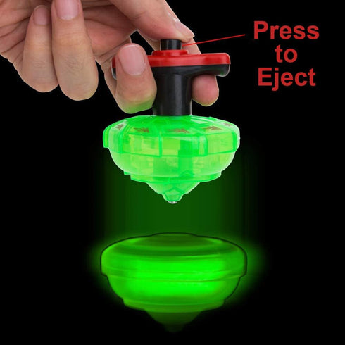 12-Pack Light Up Spinner Tops, UFO Spinning Toys with LED Flashing for Kids Party Favors & Goodie Bags