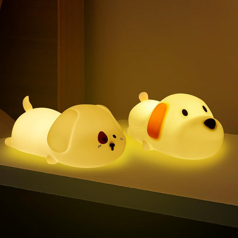 Silicone Night Light (2 Pack) 7 Colors for Kids, Touch Control, LED