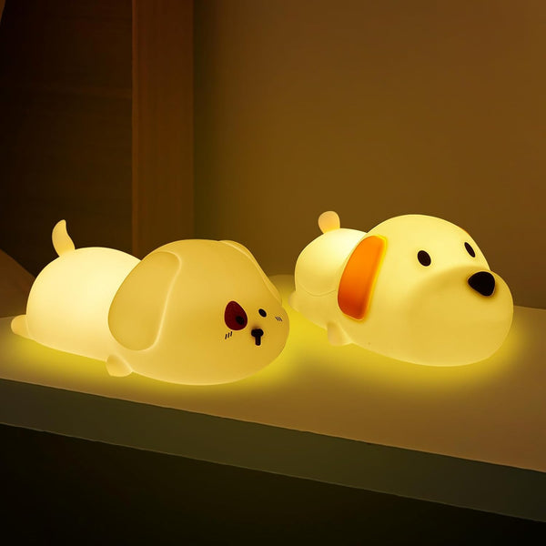 Silicone Night Light (2 Pack) 7 Colors for Kids, Touch Control, LED