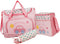 GLSTOY Large Capacity Tote Set Diaper Bag Changing Pad Bottle Holder Car Print