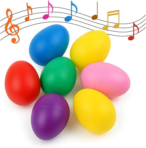 GIFTEXPRESS 18 PCS Easter Egg Shakers for Kids Colorful Percussion Musical Maracas