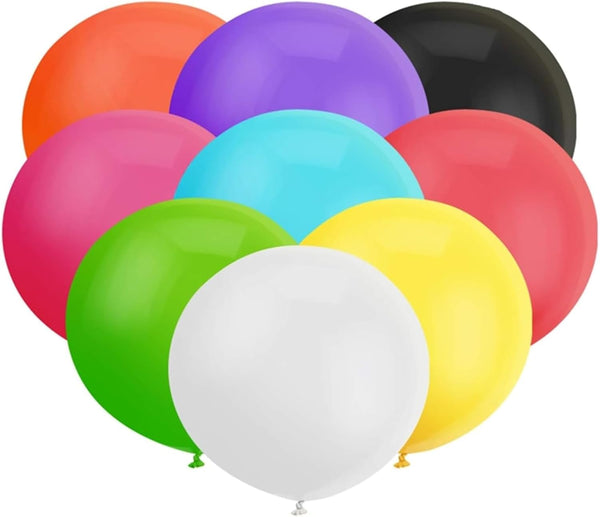 18 Inch Assorted Large Latex Balloons, Giant Heavy Duty for Christmas, Birthday, Wedding, Baby Shower Decorations