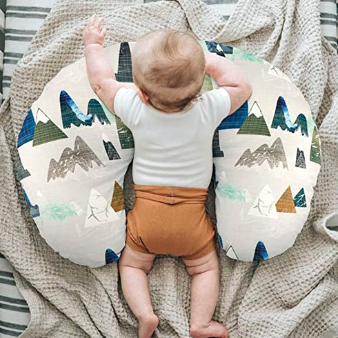 Changing Pad Cover & Nursing Pillow Cover, Neutral Breastfeeding Pillow Slipcover for Baby Boys & Girls, Changing Table