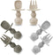 PandaEar 6 Pack Silicone Baby Spoons and Fork Feeding Set - Anti-Choke Self Feeding Utensils for 3 Months+