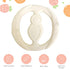Lulyboo Silicone Baby Teething Ring, Soft Easy Grip Teether for Gums, 0-12 Months, Ivory