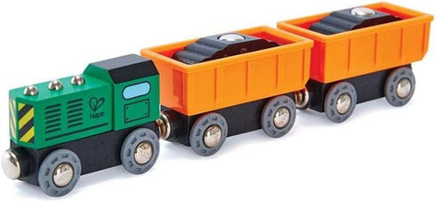 Hape Railway Diesel Freight Train| Freight Wagons with Loads Magnetic Connection Train