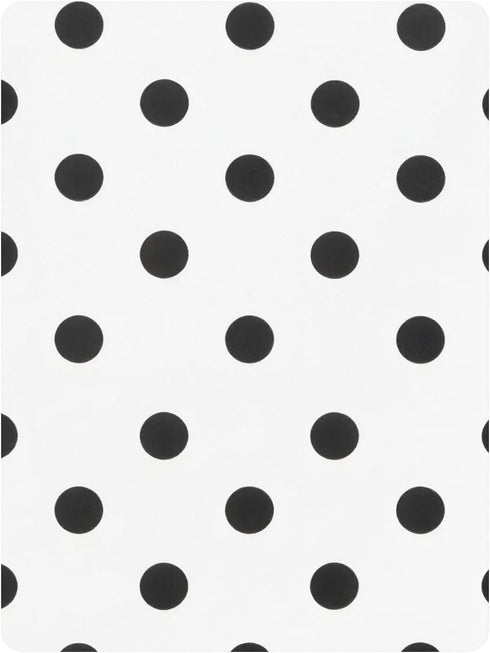 CZXW 52" 28" Polka Dots Black White Crib Sheets Fitted x Natural Cotton Soft & Breathable for Baby Crib Mattress