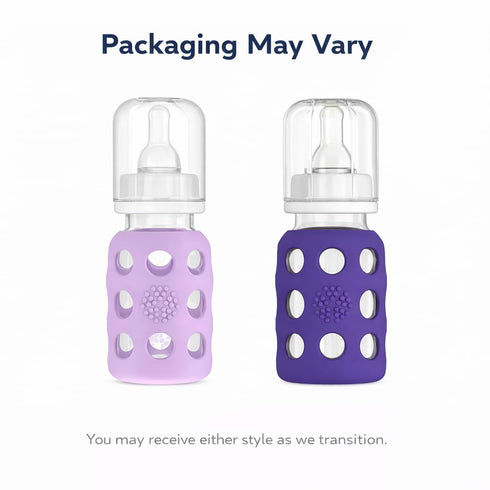 4 oz Pack 4 2- 1- 1- Lifefactory Glass Baby Bottle BPA Free | Protective Silicone Sleeve | of | Lavender, Mint