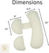 Olive Moon Maternity Pregnancy Back Support Pillow | Breathable Coton Cushion for Prenatal & Postpartum Comfort |