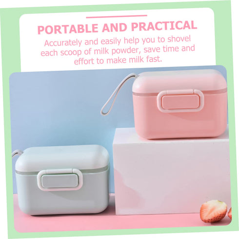 Born Essentials Milk Powder Box Dispenser Easy to Use Formula Dispenser Scoop Modern Design Storage Container