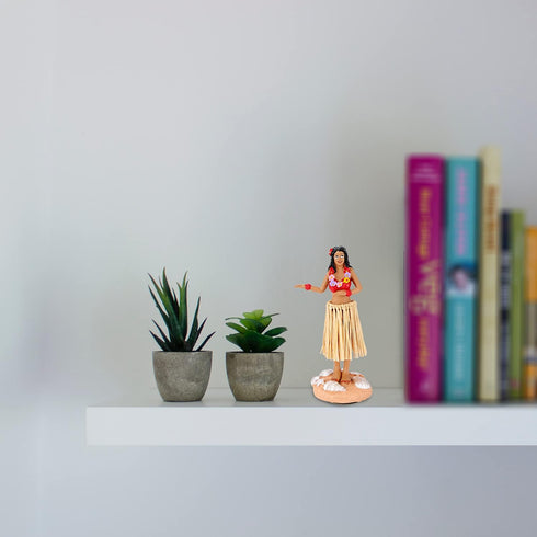 Dancing Hula Girl Dashboard Bobbleheads for Driver Dashboard Decorations, Mini Size Doll Hula Dancer 4.72" High