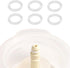 Fukaisu 6pcs O-Rings for Medela Harmony Manual Breast Pump, Rubber Gasket Replacement Parts for Hand Breast Pump Handle