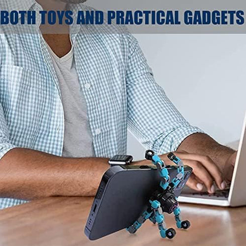 20PCS Transformable Fingertip Gyro Toy - Deformation Chain Robot Deformed Mechanical Spiral Twister for Kids Party