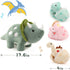 17.6in Plush Dinosaur Stuffed Animals, Mommy Dinosaur with 3 Baby Dinosaurs, Triceratops, T-Rex, Diplodocus