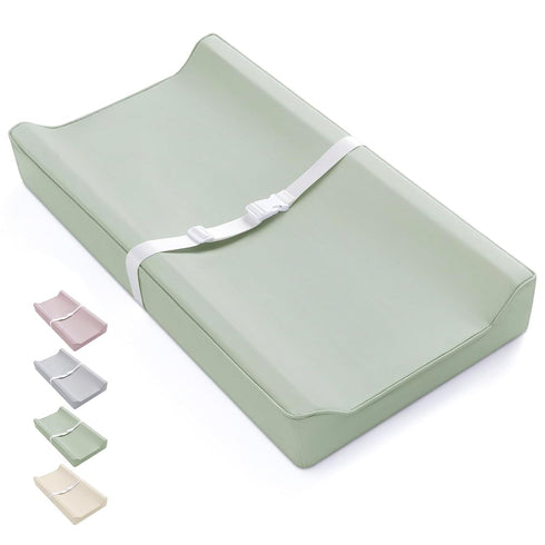 Vegan Leather Baby Changing Pad with Travel Change Mat - Complete Bundle
