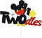 CHuangQi Oh Twodles Cake Topper, Mickey Themed 2nd Birthday Cake Decor for Second Birthday Party Supplies