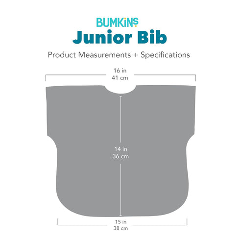 1-3 Bumkins Short Sleeve Bib for Girl or Boy, Toddler and Kids for Years, Large Size, Essential Must Have for Junior