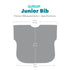 1-3 2 Pack Bumkins - Junior Bib - For Boys & Girls, Toddlers & Kids Years - Lightweight, Durable, Waterproof - Short