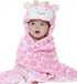 Baby Hooded Blanket Newborn Infant Soft Warm Swaddle Wrap Animal Face Coral Fleece Shower Bath Towel by Gneliwm