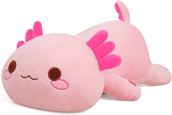 Plush Axolotl Toy 20in Plush Pillow Axolotl Stuffed Animal Toy Cute Plushies Kids Plush Toy Pillow (Pink, 50cm)