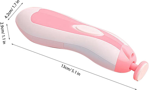 Trimmer 2-Speed 6pcs Electric Baby Nail Kit, Baby Nail Clipper, Baby Nail File with LED Light, Adjustable for Newborn