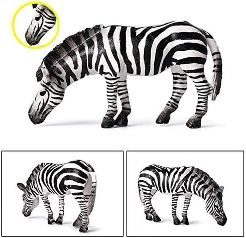 Playset Gemini&Genius Zebra Toys - Wild Life Zoo Animal Figurines, African Jungle Animal Action Figure Gift for Kids