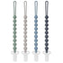 Draklary Pacifier Clips Silicone, 4-Pack Pacifier Holder Clip with Stylish Round Design, 100%