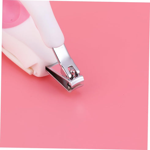 Set HANABASS Nail Grooming Portable Pink Nail Clippers Tweezers Scissors for Boy Girl and Newborns Safe Durable Care