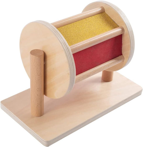 Tiger Montessori 6-12 Spinning Rainbow Drum Toys Designed for Month Babies Infant Toys (Multiple Materials Spinning