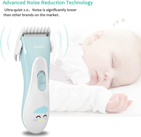 Trimmer, Baby Hair Clippers, Ceramic Blade Electric Kids Hair Ultra-Quiet Cordless Rechargeable Waterproof Haircut Kit