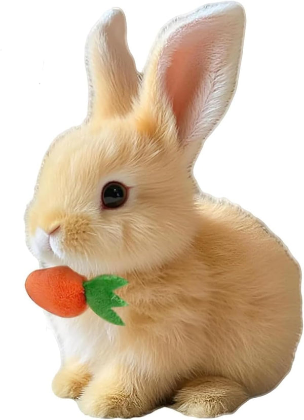 Nenrte Bunny Realistic Bunny Toy, Easter Bunny Toy, Rabbit Interactive Hopping Bunny Toy-Jumping,