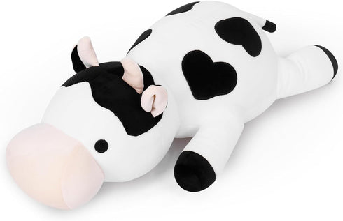 Weighted Plush Milk Cow, 24" 4.2 lbs Stuffed Animals Series, Cute Plushie Dolls for Kids Adults Birthday Gifts