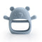 Silicone Baby Teether 6-12 Months Easy to Hold Teething Rings for Babies 0-6 Months Teething Relief (Dusty Blue)