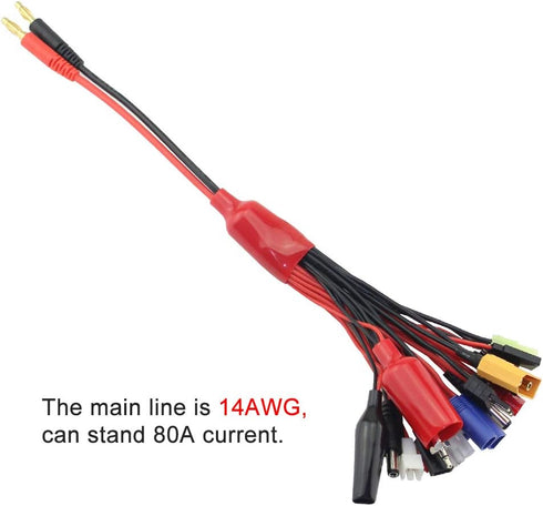 RC Convert Cable 19 in 1 Charger Splitter - Lipo Battery Adapter Octopus for Quadcopter Car