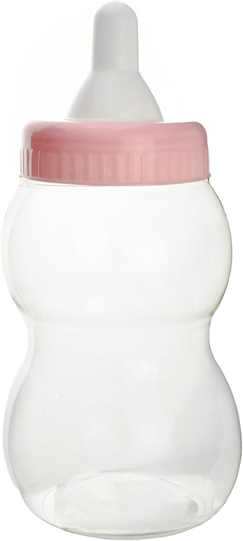 Firefly Imports Jumbo Milk Bottle Coin Bank Baby Shower Plastic Container, 13-inch, Light Pink,