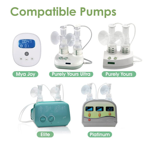 Maymom Duckbill Replacement Flange Kit, Compatible with Ameda Purely Yours Ultra Breastpump, Flange 17 mm