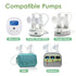 Maymom Duckbill Replacement Flange Kit, Compatible with Ameda Purely Yours Ultra Breastpump, Flange 17 mm