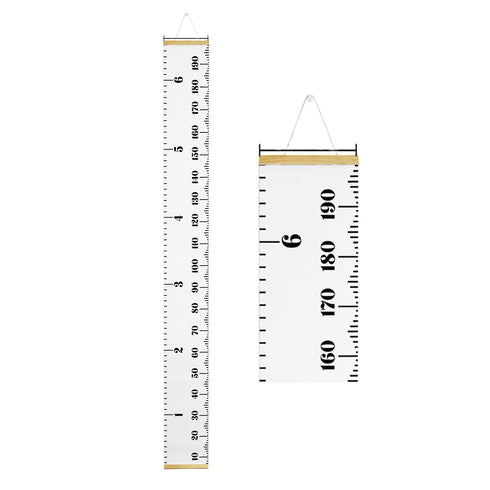 PandaEar Baby Height Growth Chart Ruler, Removable Wall Decor Measurement for Kids Boys Girls (79" x 7.9", White)