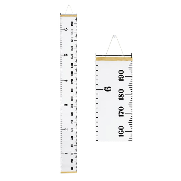 PandaEar Baby Height Growth Chart Ruler, Removable Wall Decor Measurement for Kids Boys Girls (79" x 7.9", White)