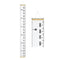 PandaEar Baby Height Growth Chart Ruler, Removable Wall Decor Measurement for Kids Boys Girls (79" x 7.9", White)